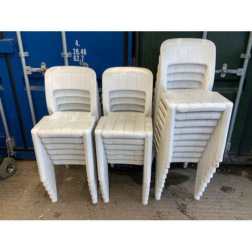 12 - Large Quantity of Plastic Stacking Garden Chairs