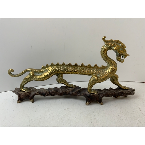 658 - Brass Dragon on Stand