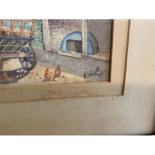 216A - Signed Framed Picture - Farmyard Scene