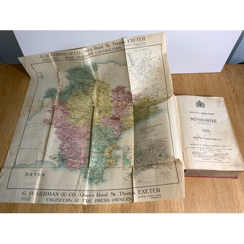 208 - Kelly’s Dictionary of Devonshire with Coloured Map 1926