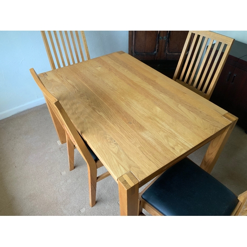 149 - Modern Oak Table and Chairs