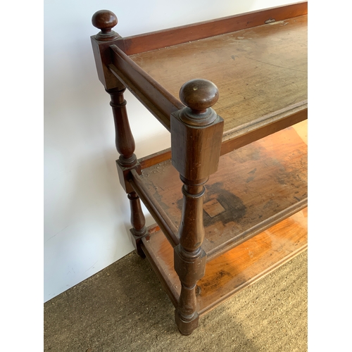 559 - Victorian Mahogany Three Tier Buffet