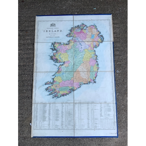 648 - Ordnance Survey of Ireland - Rivers and Their Catchment Areas in Presentation Folder