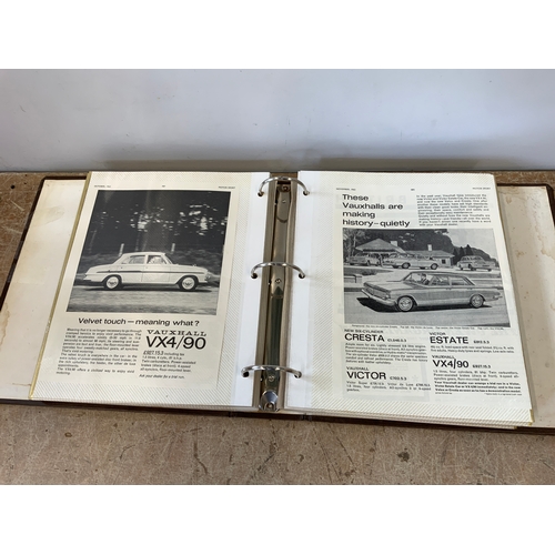 449 - Folder of Vintage Car Adverts