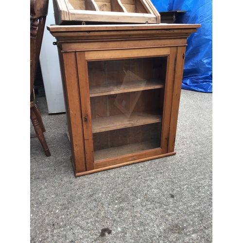 713 - Pine Glazed Wall Cupboard