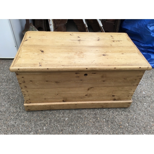 710 - Victorian Pine Blanket Box