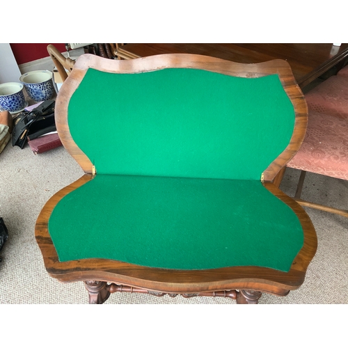 81 - Victorian Walnut Card Table