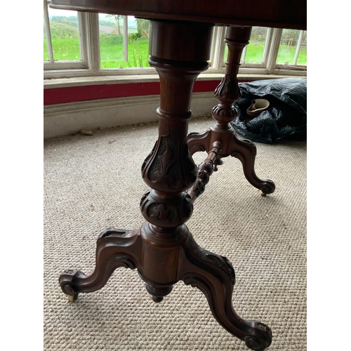 81 - Victorian Walnut Card Table