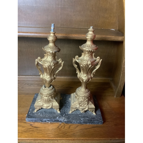 100 - Pair of Gilt Lamp Bases