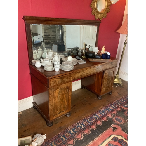 104 - Victorian Mahogany Mirrored Buffet