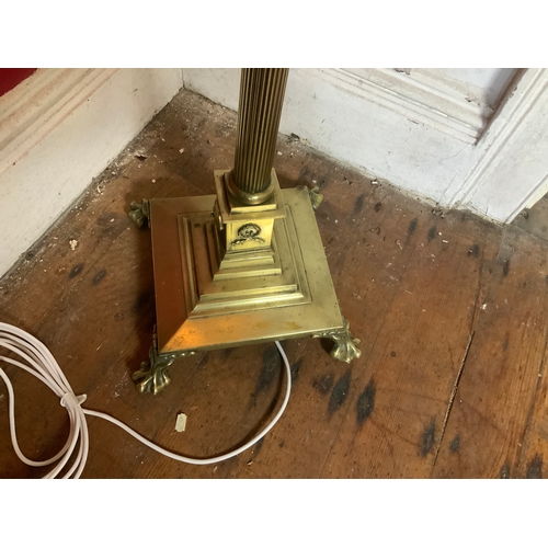 107 - Good Quality Brass Standard Lamp