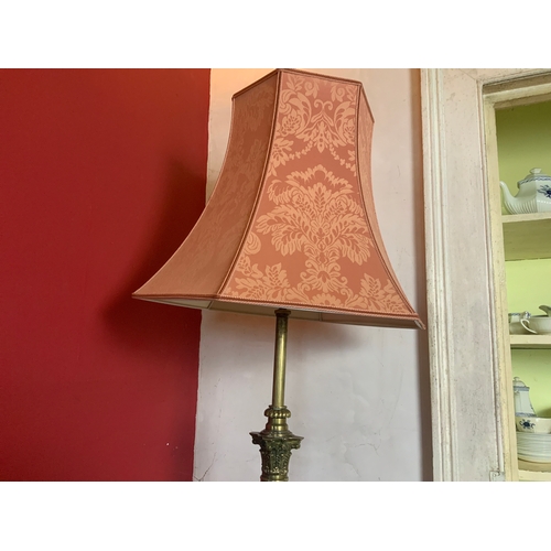 107 - Good Quality Brass Standard Lamp