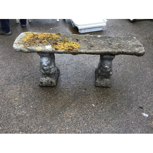 10 - Concrete Garden Bench on Squirrel Supports