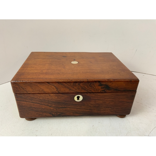 657 - Rosewood Jewellery Box with Key