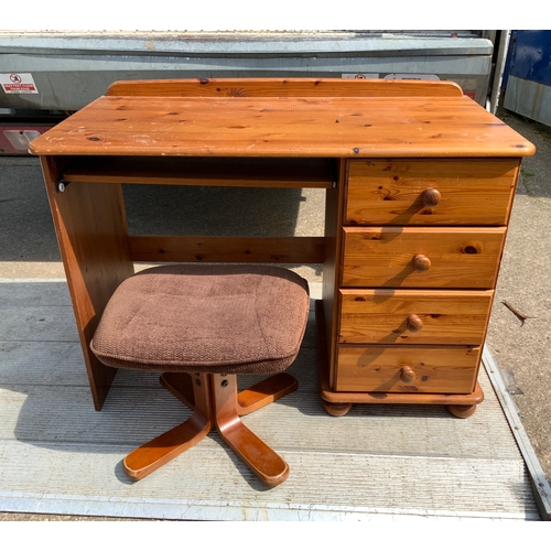 535 - Pine Desk and Footstool