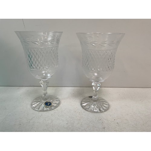 200 - Pair of Georgian Tutbury Crystal Glasses, Murano Glass Clown and Lemonade Jug with 3x Glasses etc