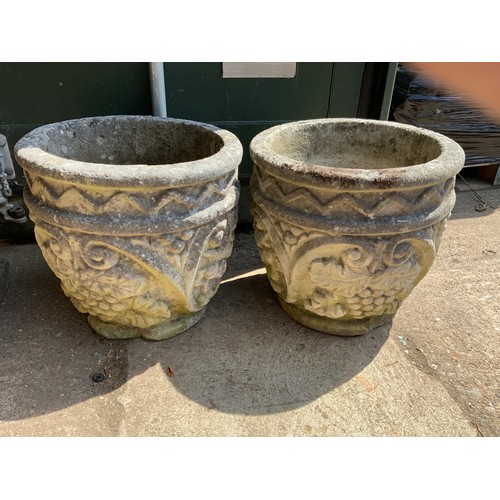 134 - Pair of Concrete Planters