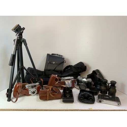 273 - Cameras, Binoculars and Tripod etc