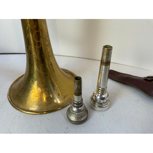 274A - Cased Grafton Dallas Trumpet John Grey 17 Mouthpiece