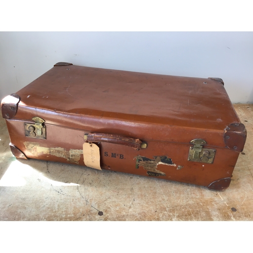 804 - Vintage Suitcase with Key