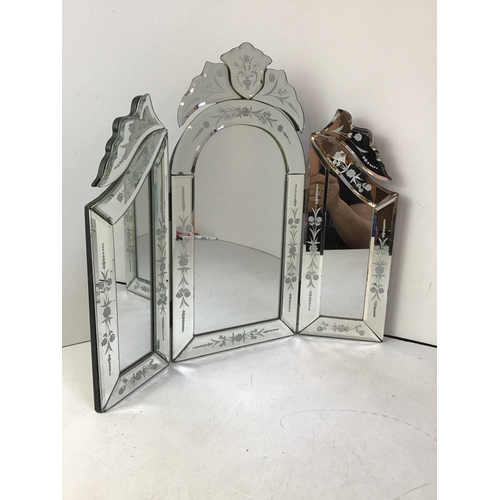 223 - Decorative Tri Fold Mirror