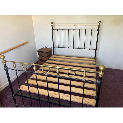 252 - Brass and Iron Bed