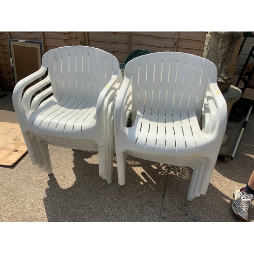 95 - Plastic Garden Chairs