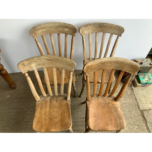 205 - Elm Slat Back Chairs