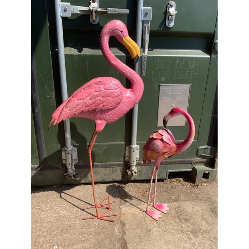 12 - 2x Garden Flamingos