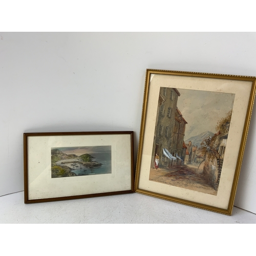 851 - 2x Framed Pictures - Ilfracombe