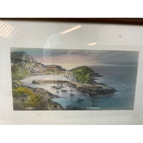 851 - 2x Framed Pictures - Ilfracombe