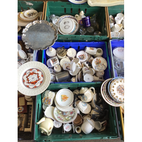 948 - Large Quantity of Commemorative Ware - Crates Not Included