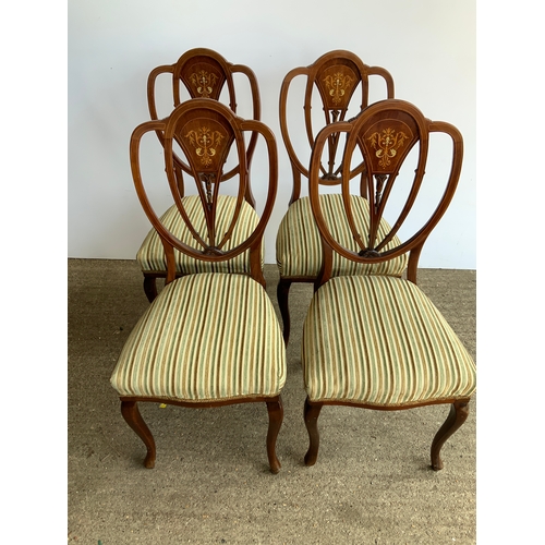 450 - Set of 4x Inlayed Chairs