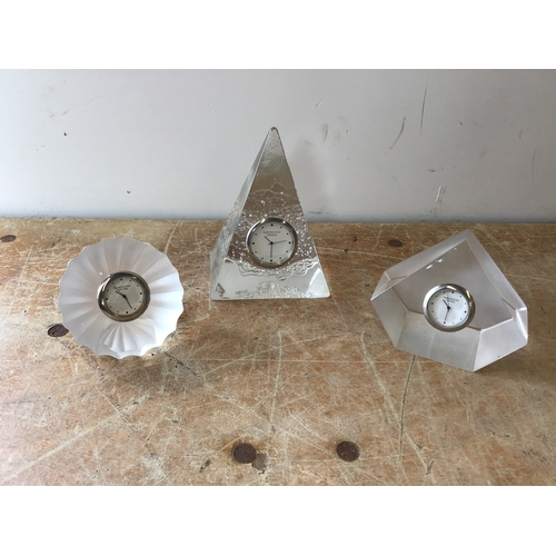 766 - Dartington Crystal Clocks