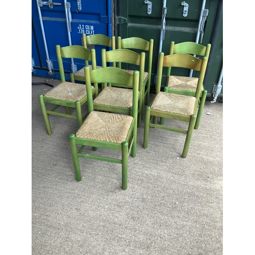 167 - 7x Rush Seated Chairs