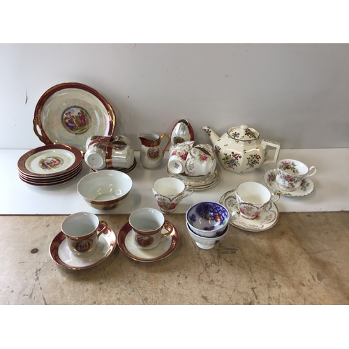 271 - Part Tea Sets - Lustreware, Dresden, Royal Doulton etc