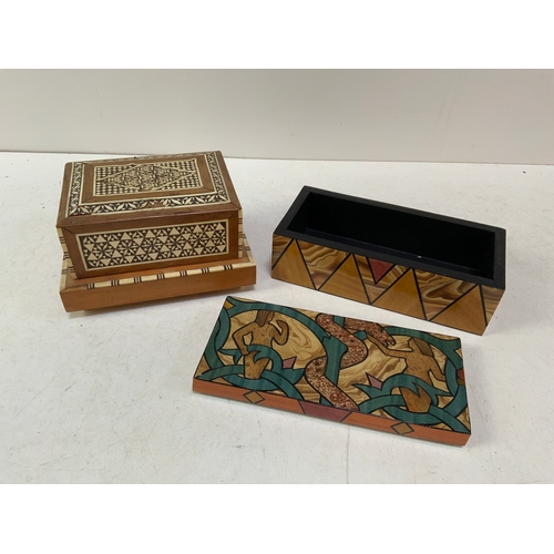 265 - Musical Cigarette Box, Marquetry Box