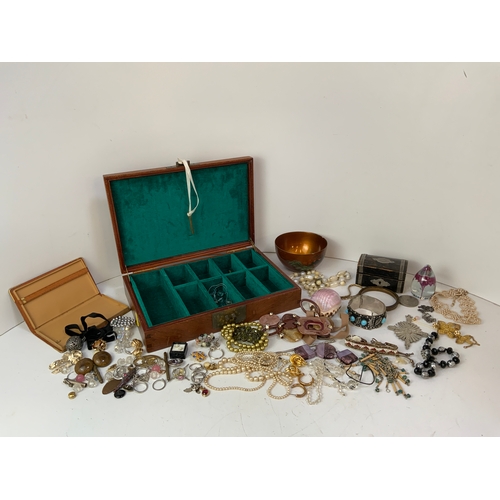 273 - Jewellery Box and Contents- Costume Jewellery etc