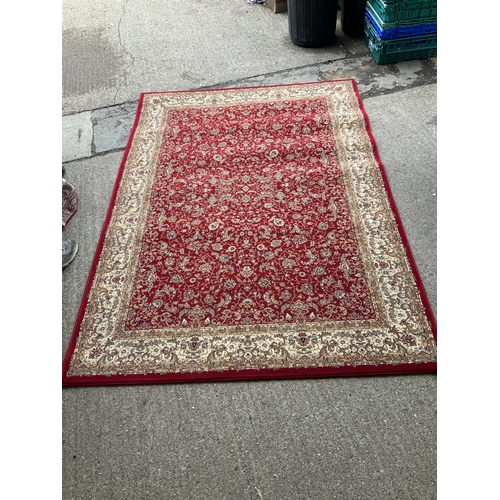 162 - Patterned Rug - Red Ground