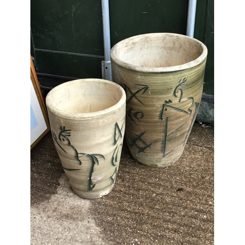 106 - 2x Garden Planters - Tallest 55cm