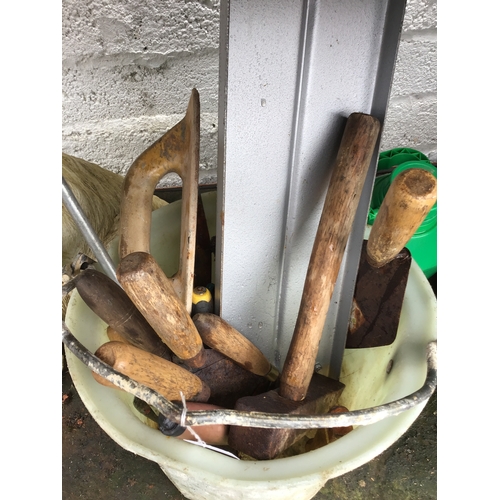 42 - Bucket of Masonry Tools