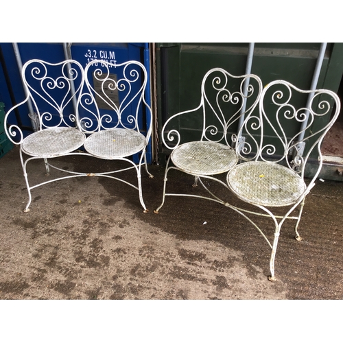 89 - Pair of Metal Garden Benches