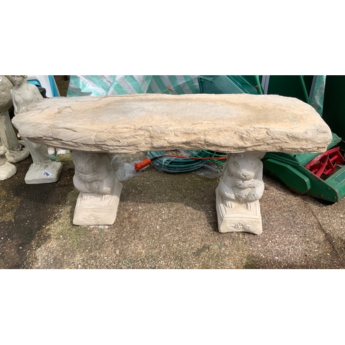 11 - Concrete Seat - Timber Seat on Squirrel Supports