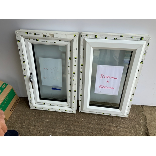 35 - 2x Unused Windows - 800mm x 500mm