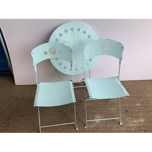 38 - Metal Garden Table and Chairs