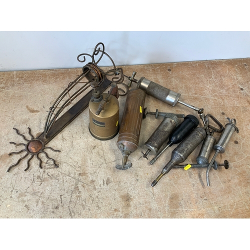 135 - Blowlamp and Grease Guns etc