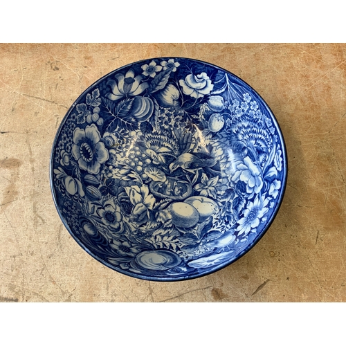 237 - Large Blue and White Meat Plate etc