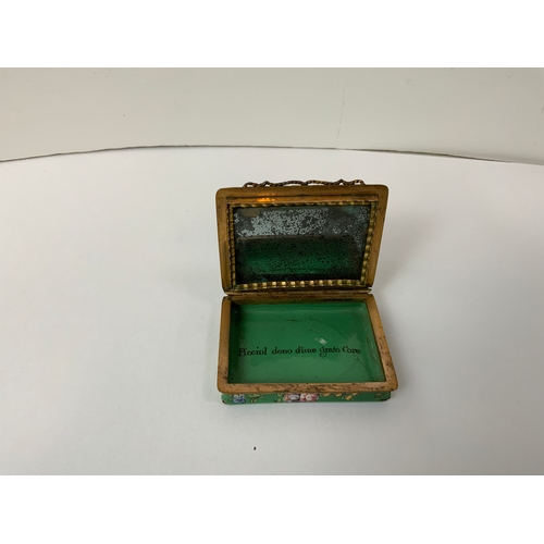 699 - 1920’s Coin Purse 80% Copper, Antique Italian Enamelled Patch Box with Mirror