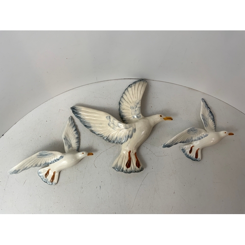 682 - Set of Three Shorter & Son 1940’s Ceramic Wall Plaques - Largest 33x 33 cm