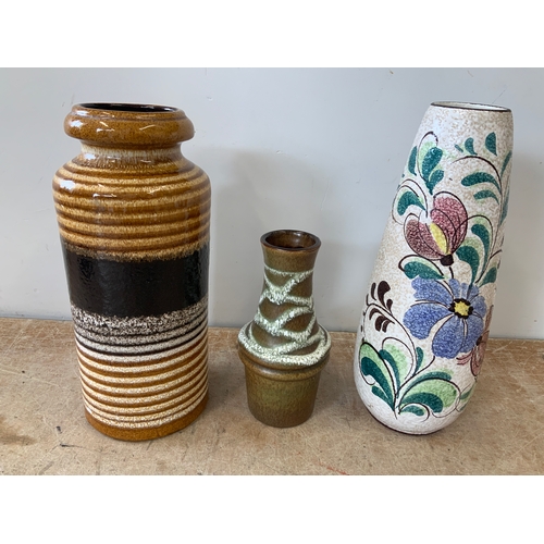 165 - 3x West German Vases